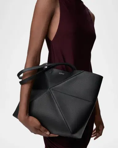 Loewe Puzzle Fold Tote Bag in Leather | Thumbnail 4 Loewe Puzzle Fold Tote Bag in Leather | Thumbnail 4