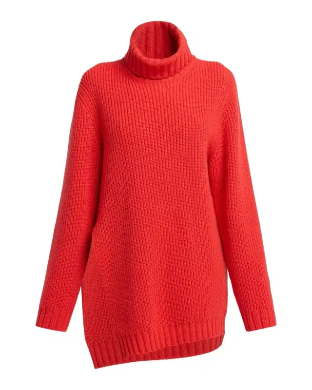 Ribbed Cashmere Turtleneck Sweater
