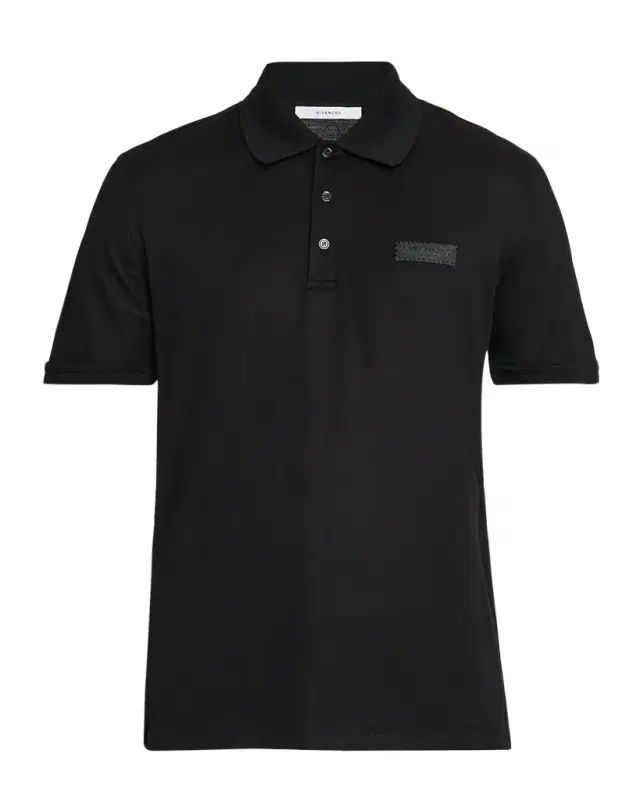 Men 's Grosgrain Label Pique Polo hirt