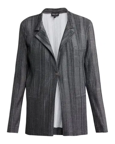 Giorgio Armani Plisse Jersey Jacket | Thumbnail 1 Giorgio Armani Plisse Jersey Jacket | Thumbnail 1