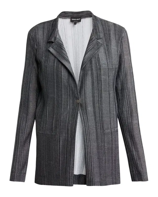 Giorgio Armani Plisse Jersey Jacket
