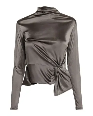 Giorgio Armani Asymmetric Draped Shiny Viscose Top | Thumbnail 1 Giorgio Armani Asymmetric Draped Shiny Viscose Top | Thumbnail 1