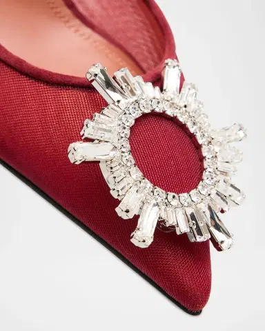 Amina Muaddi 95mm Begum Mesh Crystal Slingback Pumps | Thumbnail 3 Amina Muaddi 95mm Begum Mesh Crystal Slingback Pumps | Thumbnail 3