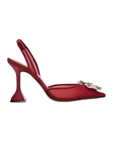 Amina Muaddi 95mm Begum Mesh Crystal Slingback Pumps | Thumbnail 1 Amina Muaddi 95mm Begum Mesh Crystal Slingback Pumps | Thumbnail 1