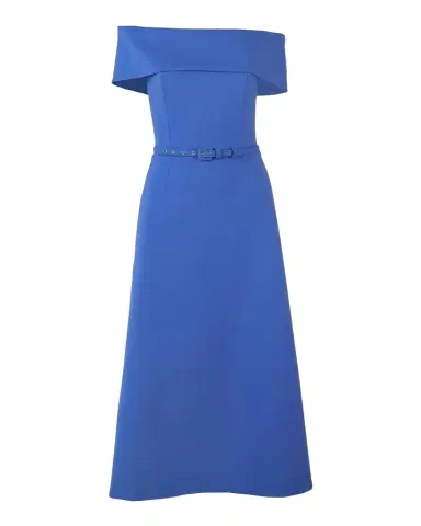 Carolina Herrera Off-Shoulder A-Line Midi Dress | Thumbnail 1 Carolina Herrera Off-Shoulder A-Line Midi Dress | Thumbnail 1