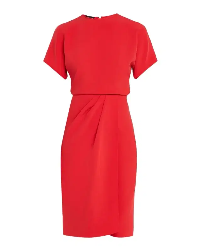 Washed Silk Asymmetric Midi Dress