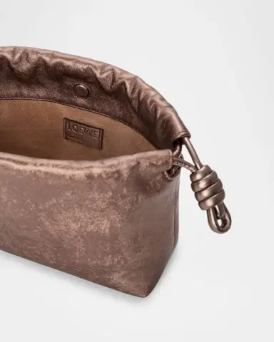 Loewe Flamenco Clutch Bag in Moire-Print Leather | Thumbnail 2 Loewe Flamenco Clutch Bag in Moire-Print Leather | Thumbnail 2