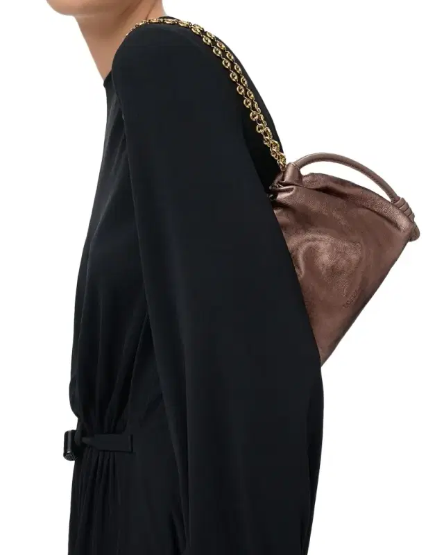 Loewe Flamenco Clutch Bag in Moire-Print Leather