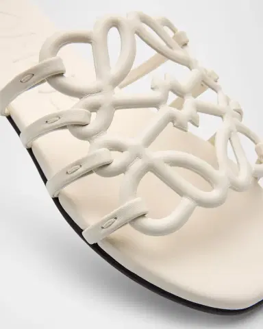 Loewe x Paula's Ibiza Petal Leather Anagram Slide Sandals | Thumbnail 3 Loewe x Paula's Ibiza Petal Leather Anagram Slide Sandals | Thumbnail 3