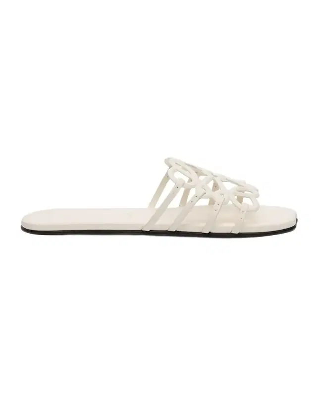 Loewe x Paula 's Ibiza Petal Leather Anagram Slide Sandals