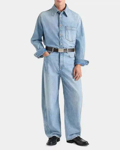 Givenchy Men's Stone-Washed Denim Shirt | Thumbnail 2 Givenchy Men's Stone-Washed Denim Shirt | Thumbnail 2