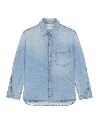 Givenchy Men's Stone-Washed Denim Shirt | Thumbnail 1 Givenchy Men's Stone-Washed Denim Shirt | Thumbnail 1