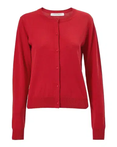 Carolina Herrera Silk-Cotton Crewneck Cardigan | Thumbnail 1 Carolina Herrera Silk-Cotton Crewneck Cardigan | Thumbnail 1