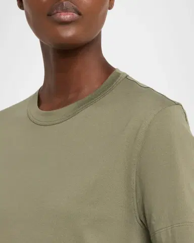 Brunello Cucinelli Flat Cotton Stretch Short-Sleeve T-Shirt | Thumbnail 5 Brunello Cucinelli Flat Cotton Stretch Short-Sleeve T-Shirt | Thumbnail 5