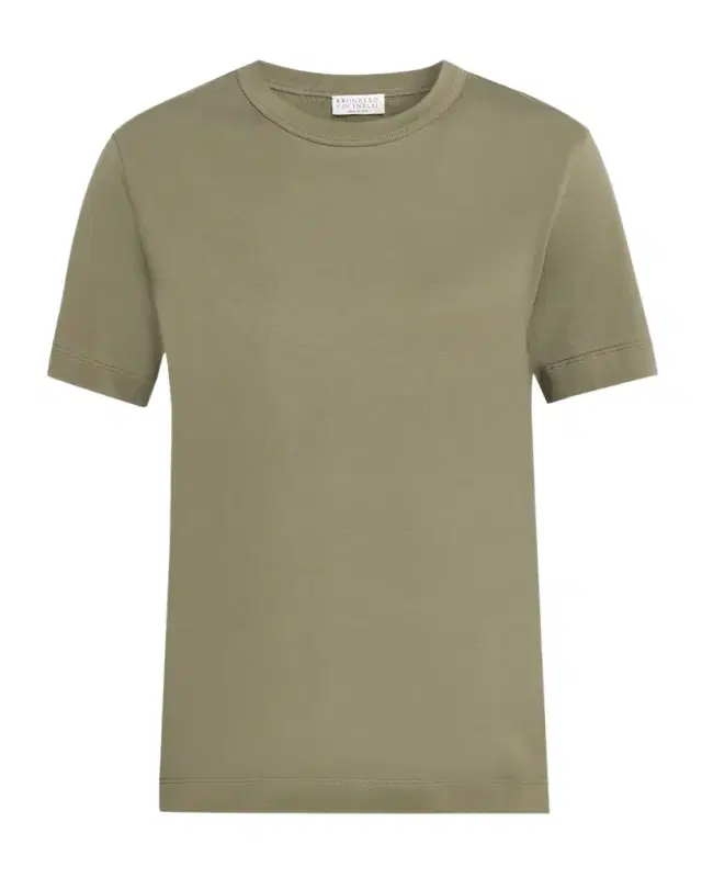 Flat Cotton Stretch Short-Sleeve T-Shirt