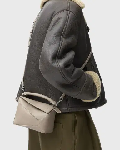 Loewe Puzzle Edge Mini Top-Handle Bag in Grain Leather | Thumbnail 4 Loewe Puzzle Edge Mini Top-Handle Bag in Grain Leather | Thumbnail 4