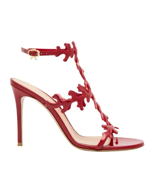 95mm Ocean Patent Leather Sandals