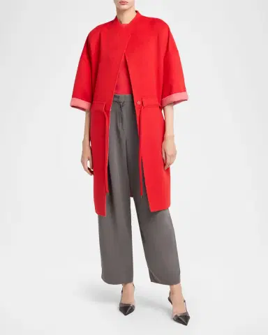 Giorgio Armani Bicolor Virgin Wool Coat | Thumbnail 2