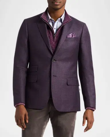 Robert Graham Men's Woodson Tailored Fit Two-Button Blazer | Thumbnail 4