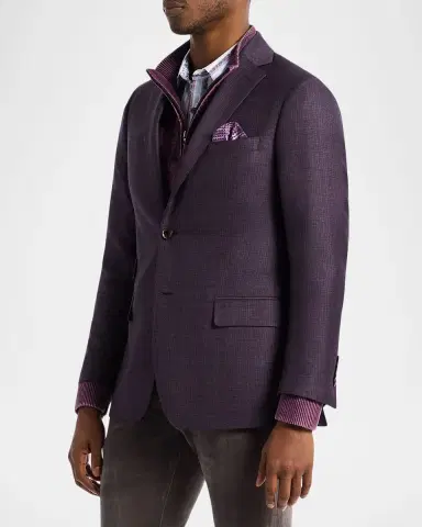 Robert Graham Men's Woodson Tailored Fit Two-Button Blazer | Thumbnail 6
