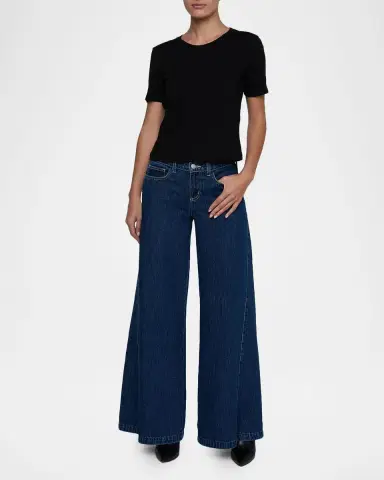 L'AGENCE Stormy Short-Sleeve Crop Tee | Thumbnail 2 L'AGENCE Stormy Short-Sleeve Crop Tee | Thumbnail 2