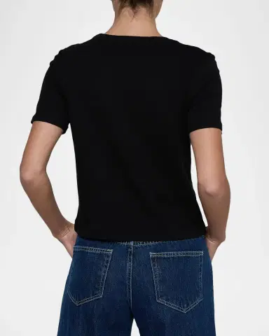 L'AGENCE Stormy Short-Sleeve Crop Tee | Thumbnail 3 L'AGENCE Stormy Short-Sleeve Crop Tee | Thumbnail 3