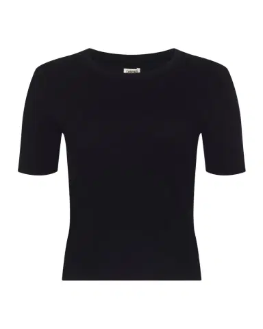 L'AGENCE Stormy Short-Sleeve Crop Tee | Thumbnail 1 L'AGENCE Stormy Short-Sleeve Crop Tee | Thumbnail 1