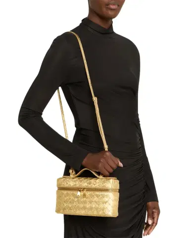 Bottega Veneta Bang Bang Laminated Leather Vanity Crossbody Bag | Thumbnail 1 Bottega Veneta Bang Bang Laminated Leather Vanity Crossbody Bag | Thumbnail 1