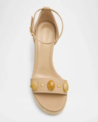 Gianvito Rossi 70mm Embellished Leather Espadrille Wedge Sandals | Thumbnail 5 Gianvito Rossi 70mm Embellished Leather Espadrille Wedge Sandals | Thumbnail 5
