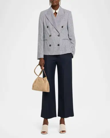 Brunello Cucinelli Cotton Poplin Sleeveless Top With Monili Trim | Thumbnail 2 Brunello Cucinelli Cotton Poplin Sleeveless Top With Monili Trim | Thumbnail 2
