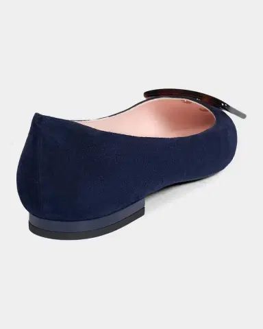 Roger Vivier Gommettine Suede Ballerina Flats | Thumbnail 4
