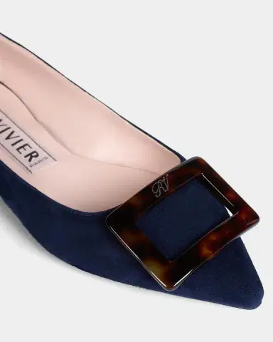 Roger Vivier Gommettine Suede Ballerina Flats | Thumbnail 7