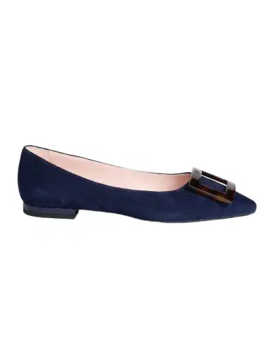 Roger Vivier Gommettine Suede Ballerina Flats | Thumbnail 1