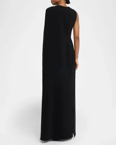 Carolina Herrera Draped Cape Column Gown | Thumbnail 3 Carolina Herrera Draped Cape Column Gown | Thumbnail 3