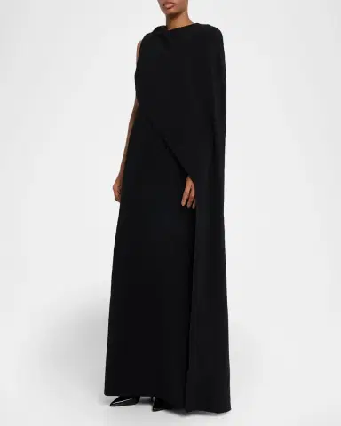 Carolina Herrera Draped Cape Column Gown | Thumbnail 4 Carolina Herrera Draped Cape Column Gown | Thumbnail 4
