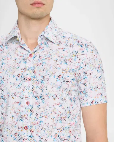 Robert Graham Men's Elgar Seersucker Short-Sleeve Shirt | Thumbnail 5 Robert Graham Men's Elgar Seersucker Short-Sleeve Shirt | Thumbnail 5