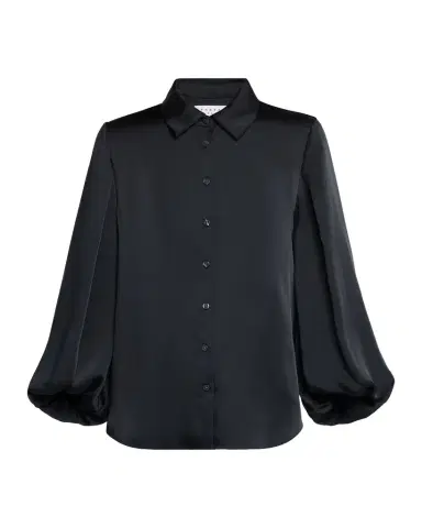 TANYA TAYLOR Marina Long-Sleeve Satin Blouse | Thumbnail 1