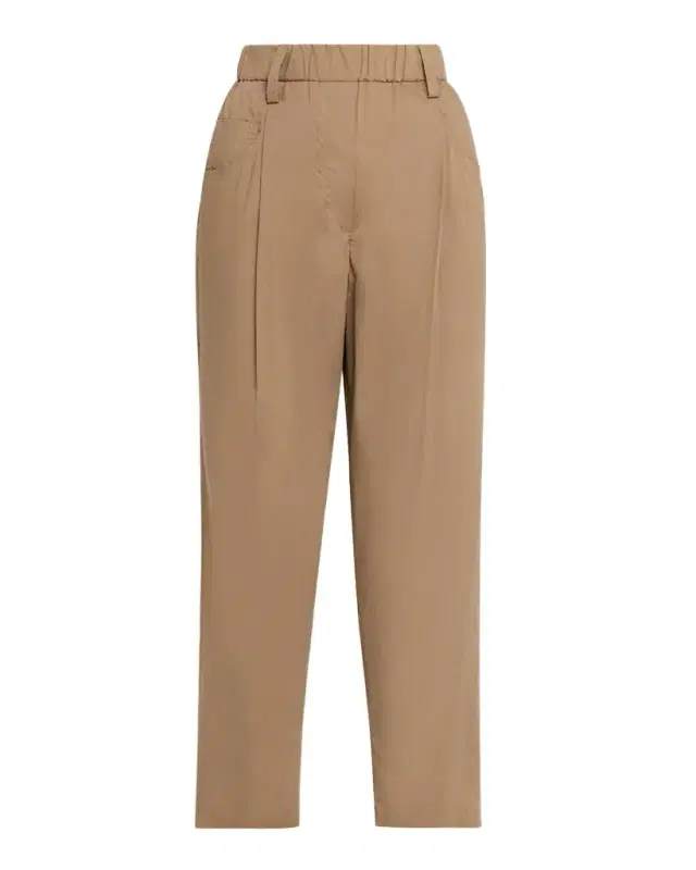 Brunello Cucinelli Tapered Lightweight Poplin Crop Pants