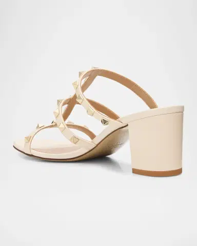 Valentino Garavani 60mm Rockstud Caged Block-Heel Slide Sandals | Thumbnail 4 Valentino Garavani 60mm Rockstud Caged Block-Heel Slide Sandals | Thumbnail 4