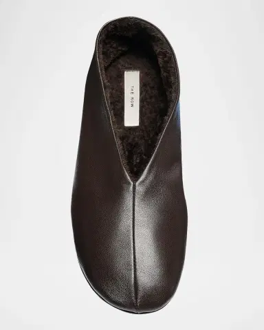 The Row Stella Leather Slippers | Thumbnail 3