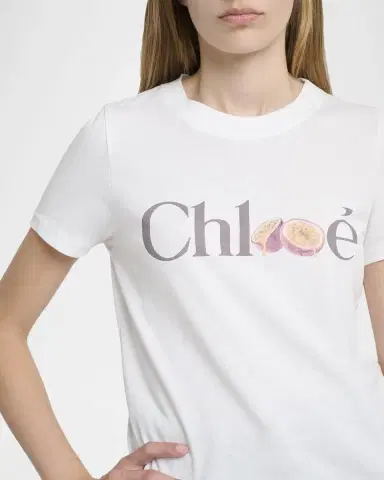 Chloé Passion Fruit Logo Short-Sleeve T-Shirt | Thumbnail 5