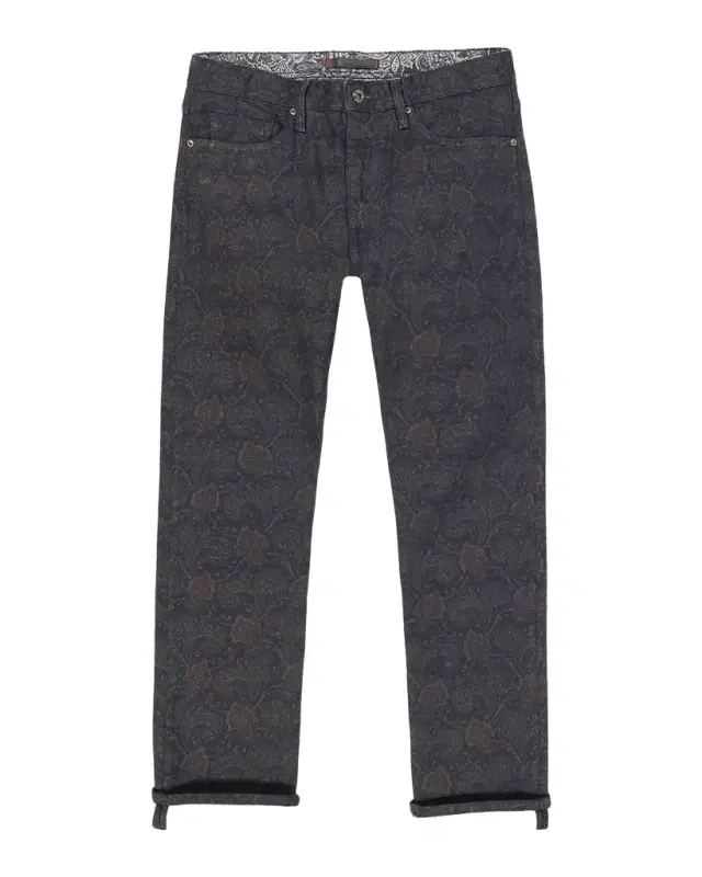 Robert Graham Men 's Jaren Straight Paisley Print Jeans