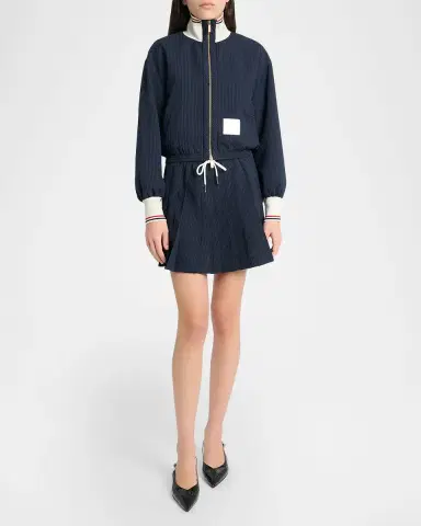 Thom Browne Seersucker Drawstring Track Jacket | Thumbnail 2 Thom Browne Seersucker Drawstring Track Jacket | Thumbnail 2