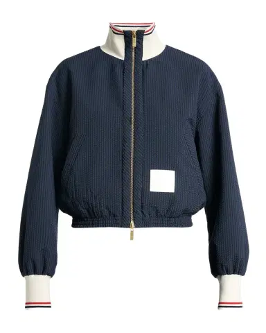 Thom Browne Seersucker Drawstring Track Jacket | Thumbnail 1 Thom Browne Seersucker Drawstring Track Jacket | Thumbnail 1