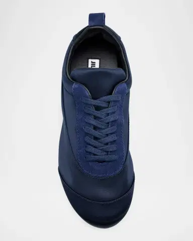 Jil Sander Etage Satin and Suede Low-Top Sneakers | Thumbnail 4 Jil Sander Etage Satin and Suede Low-Top Sneakers | Thumbnail 4