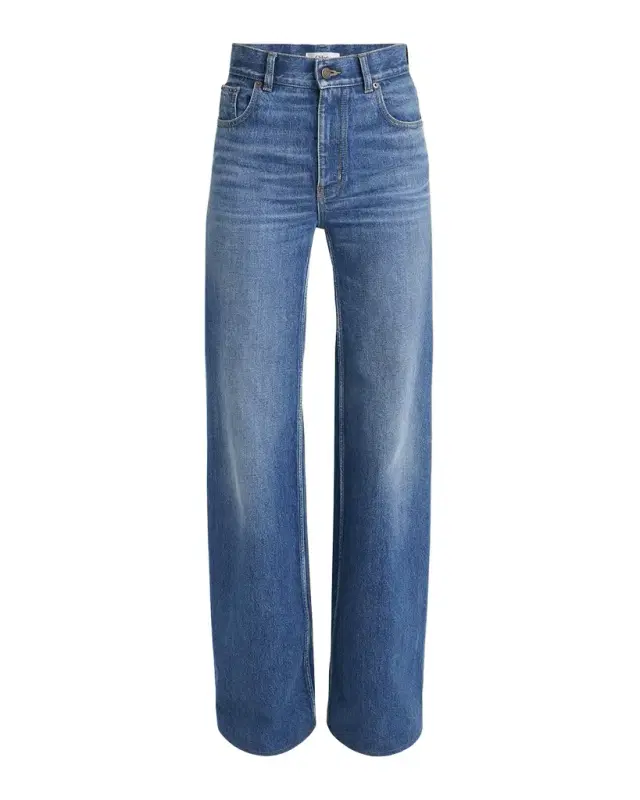 Chloe Rigid Denim Wide-Leg Pants