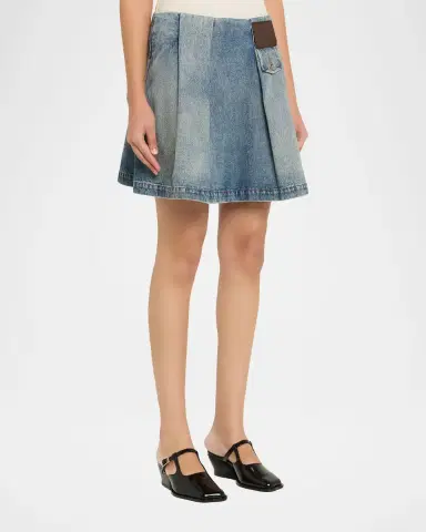 Loewe Pleated Mini Skirt | Thumbnail 4 Loewe Pleated Mini Skirt | Thumbnail 4