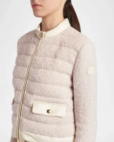 Moncler Bouclé Short Down Jacket | Thumbnail 5 Moncler Bouclé Short Down Jacket | Thumbnail 5
