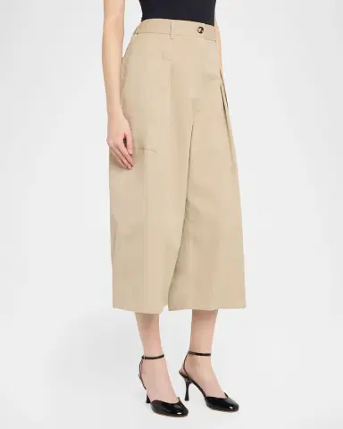 Loewe Pleated Wide-Leg Cropped Trousers | Thumbnail 4 Loewe Pleated Wide-Leg Cropped Trousers | Thumbnail 4
