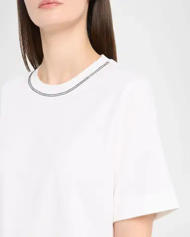 Brunello Cucinelli Monili Short-Sleeve Cotton T-Shirt | Thumbnail 5 Brunello Cucinelli Monili Short-Sleeve Cotton T-Shirt | Thumbnail 5